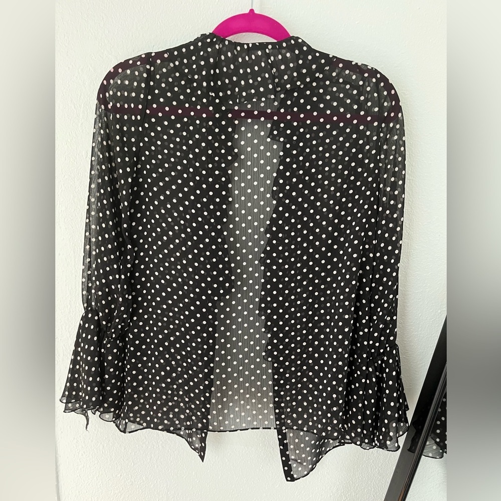Alice + Olivia polka dot button down sz XS - Picture 5 of 8
